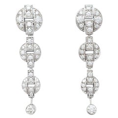 Cartier Earrings, "Himalia" Collection Set with Diamonds