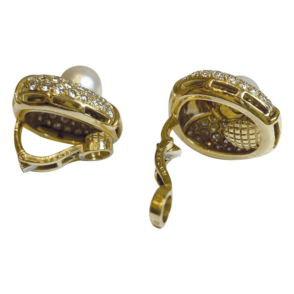cartier earrings pearl