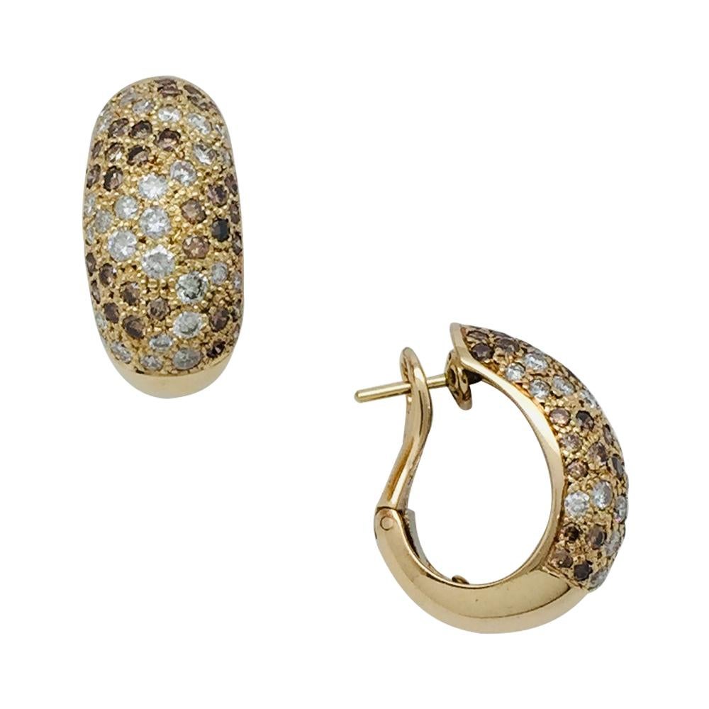 A 750/000 yellow gold Cartier pair of earrings, 