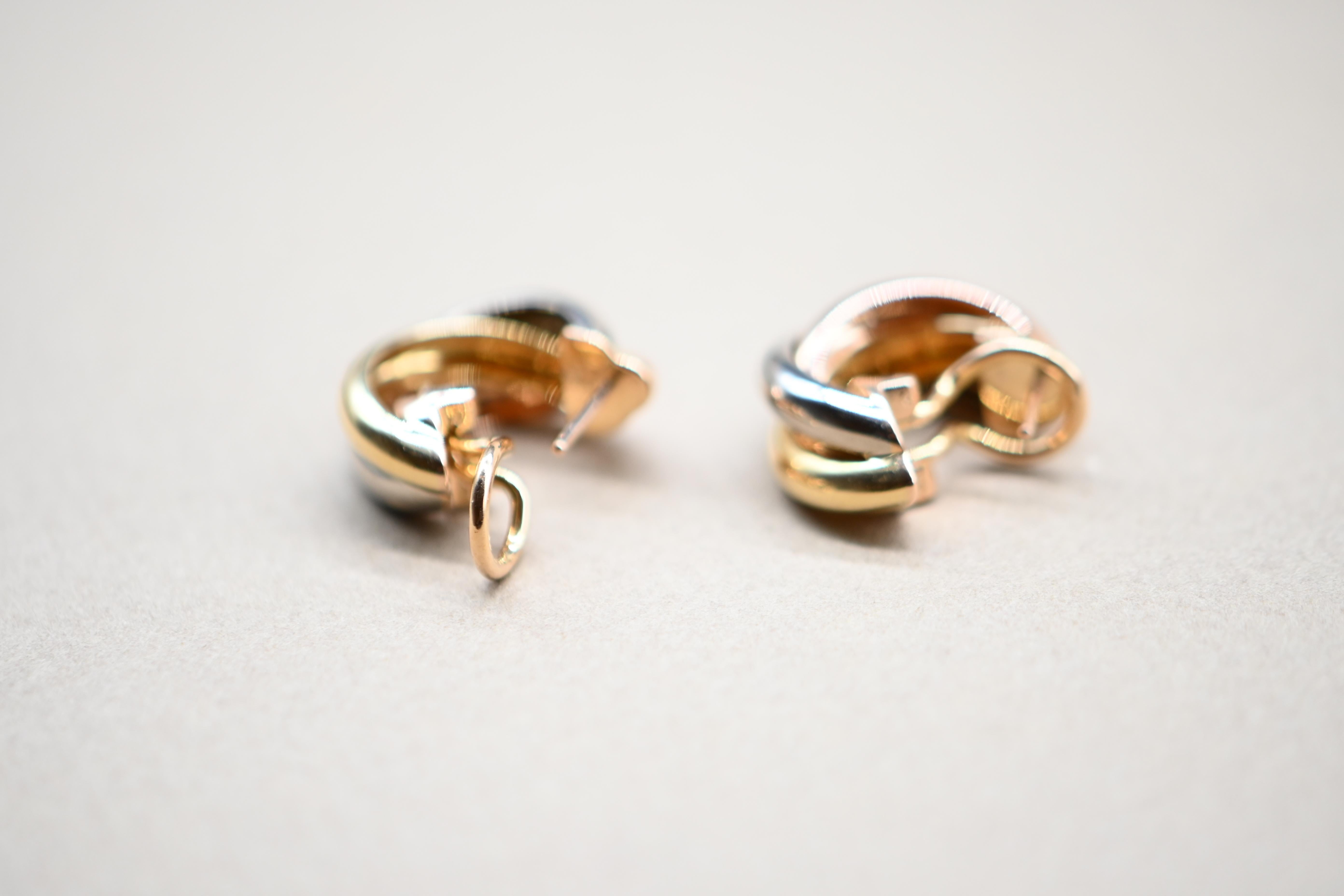 Donna Orecchini Cartier Trinity in oro 18 carati