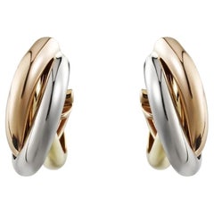 Retro Cartier Earrings Trinity Gold 18 Karats