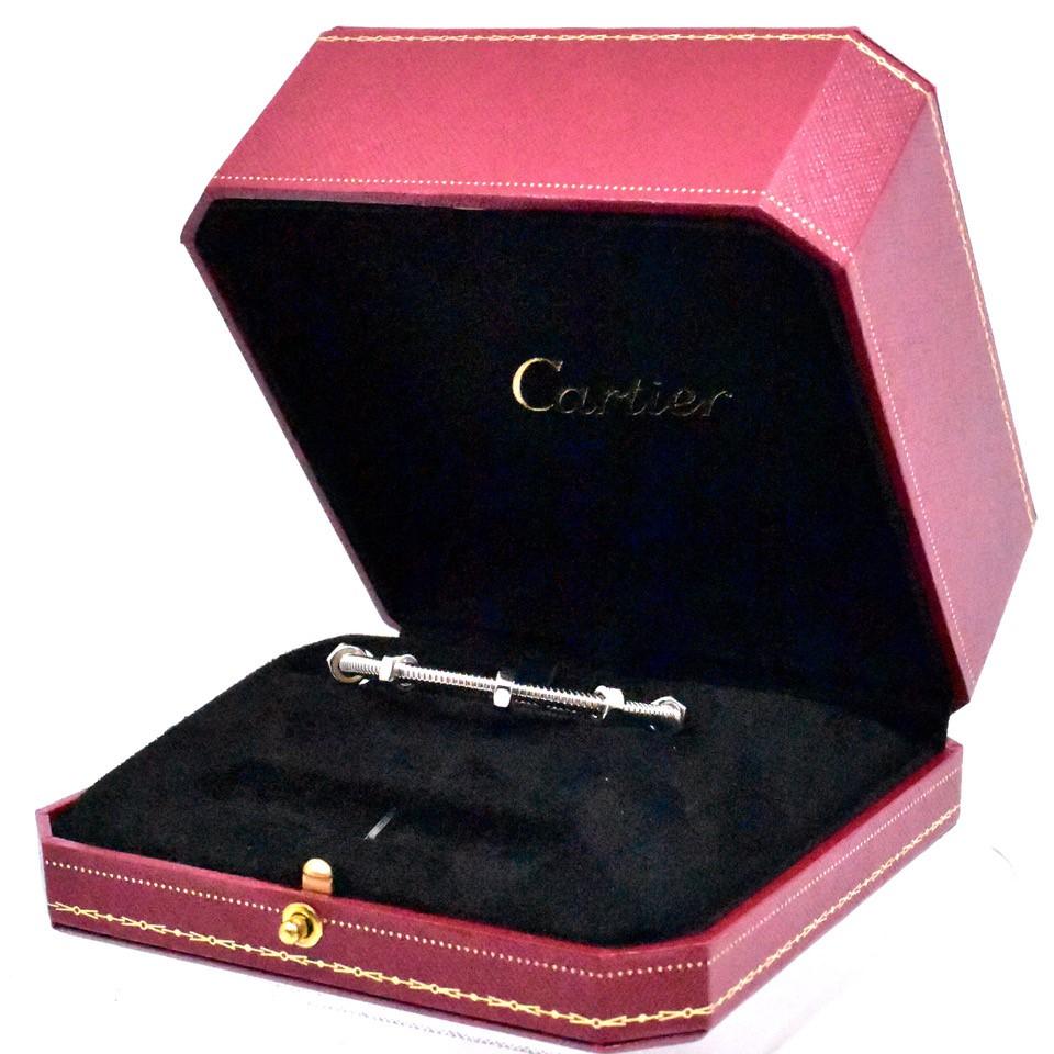Cartier Ecrou-Armband aus 18 Karat Weißgold im Zustand „Hervorragend“ in Miami, FL