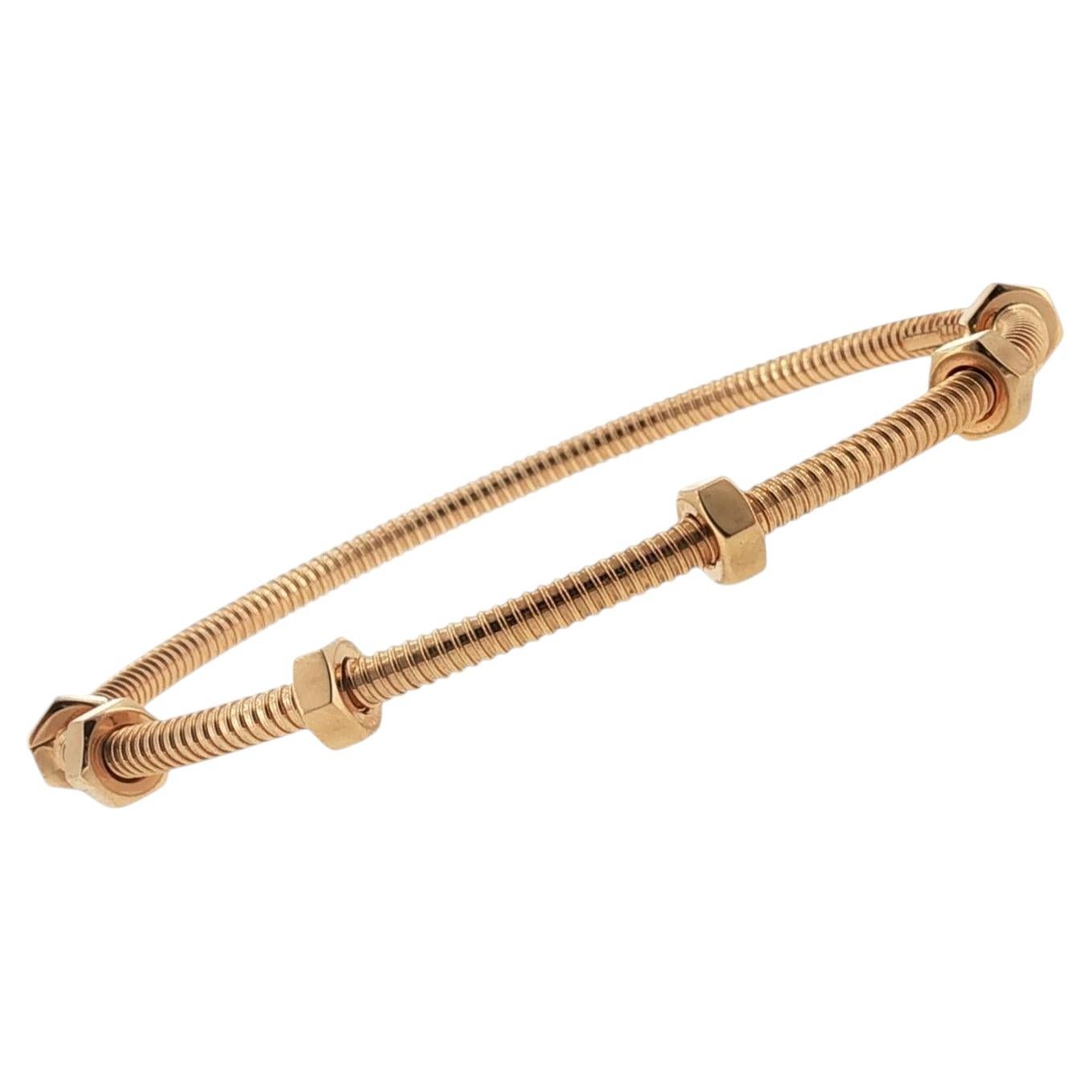 Cartier Écrou de Cartier 18 Karat Rose Gold Bracelet Size 20 Box & Papers