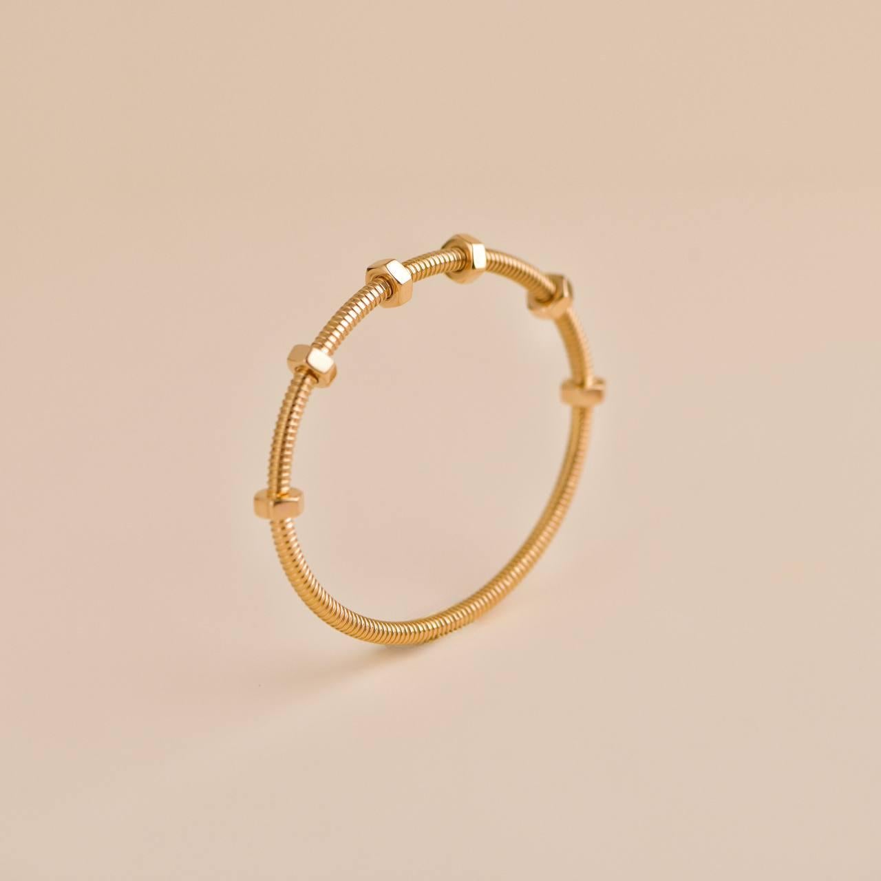 Cartier Ecrou de Cartier 18K Rose Gold Bracelet Size 18 1