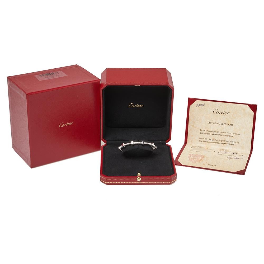 Women's Cartier Ecrou De Cartier 18K White Gold Bracelet 15