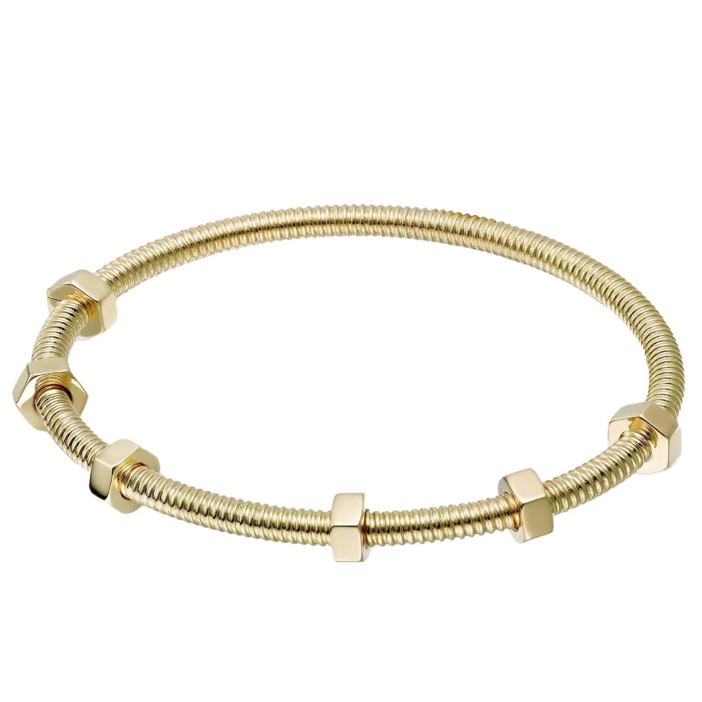 Écrou de Cartier bracelet, 18K yellow gold (750/1000). Width: 3.5 mm (for size 20).

Details:
Brand: Cartier
Type: Bracelet
Material: 18K Yellow Gold
Size: 20
Theme: Romantic, Love
Scope of Delivery: Box and Papers
Condition: New
Purchased: