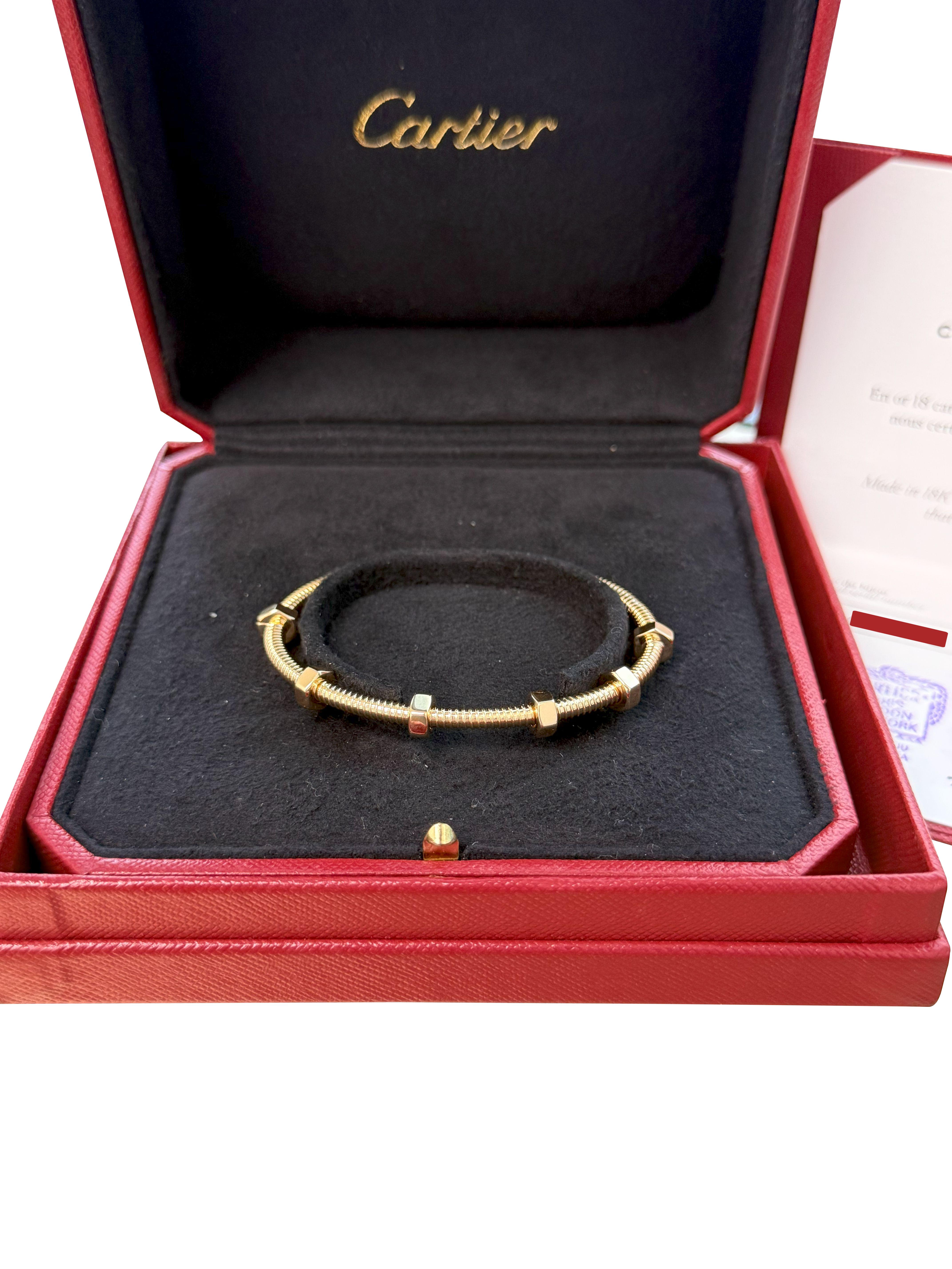 Cartier Ecrou De Cartier Pulsera Oro Rosa 18K Talla 17 Banlge en venta 3