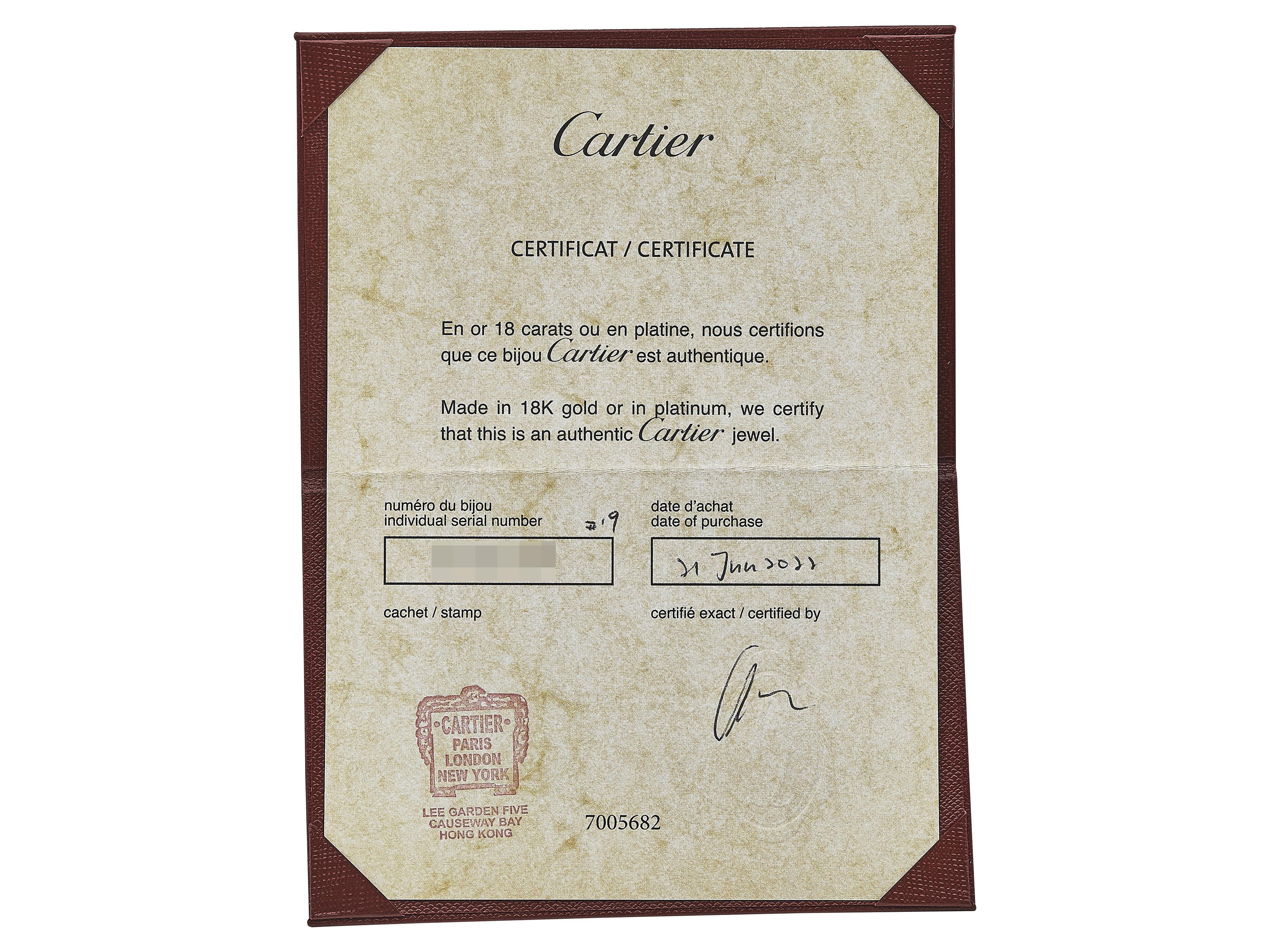 Femenino o masculino Pulsera Cartier Ecrou de Cartier Modelo Clásico Oro Amarillo 18K Talla 19 en venta