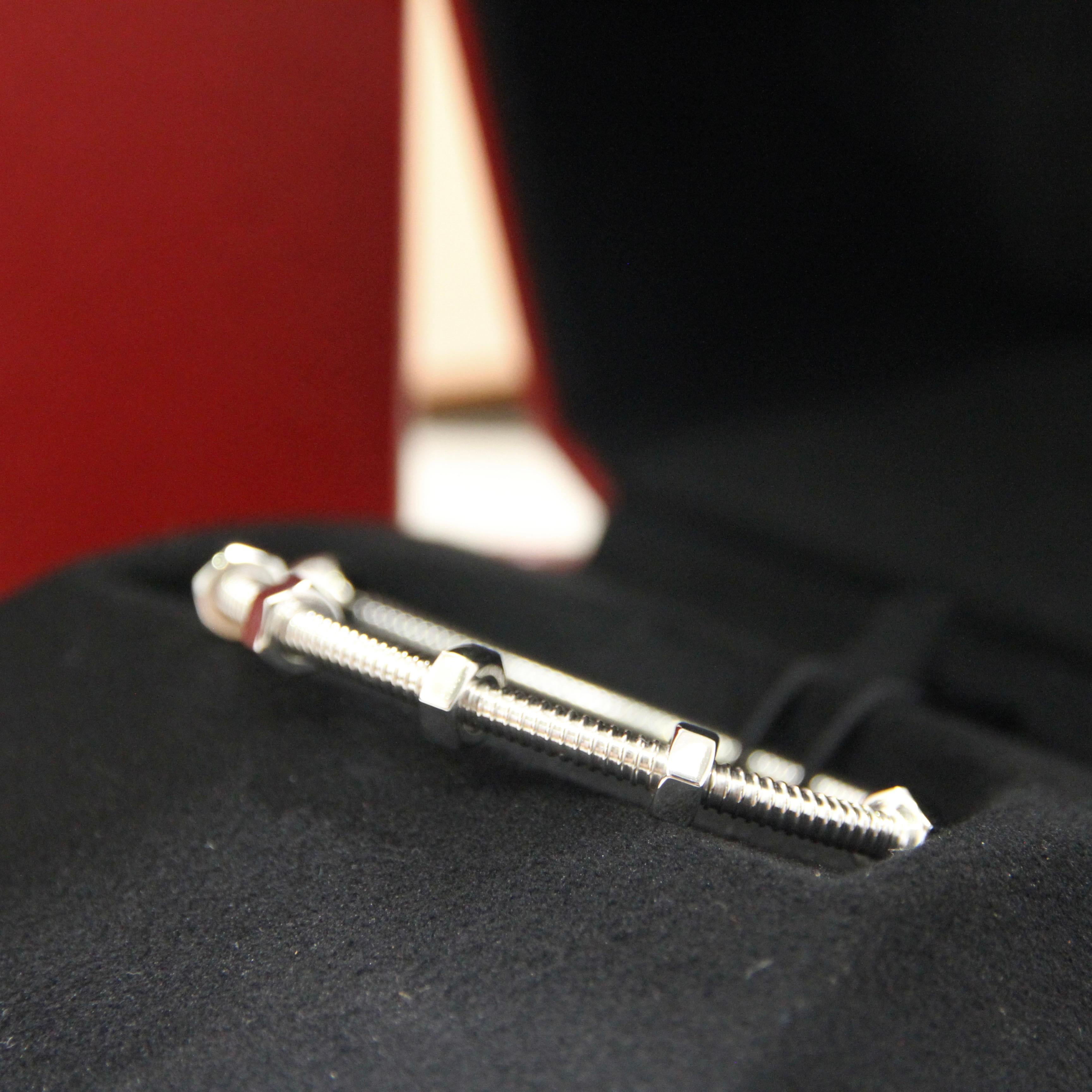 Cartier Ecrou De Cartier Nuts Bolts Armband 18k Weißgold im Angebot 6