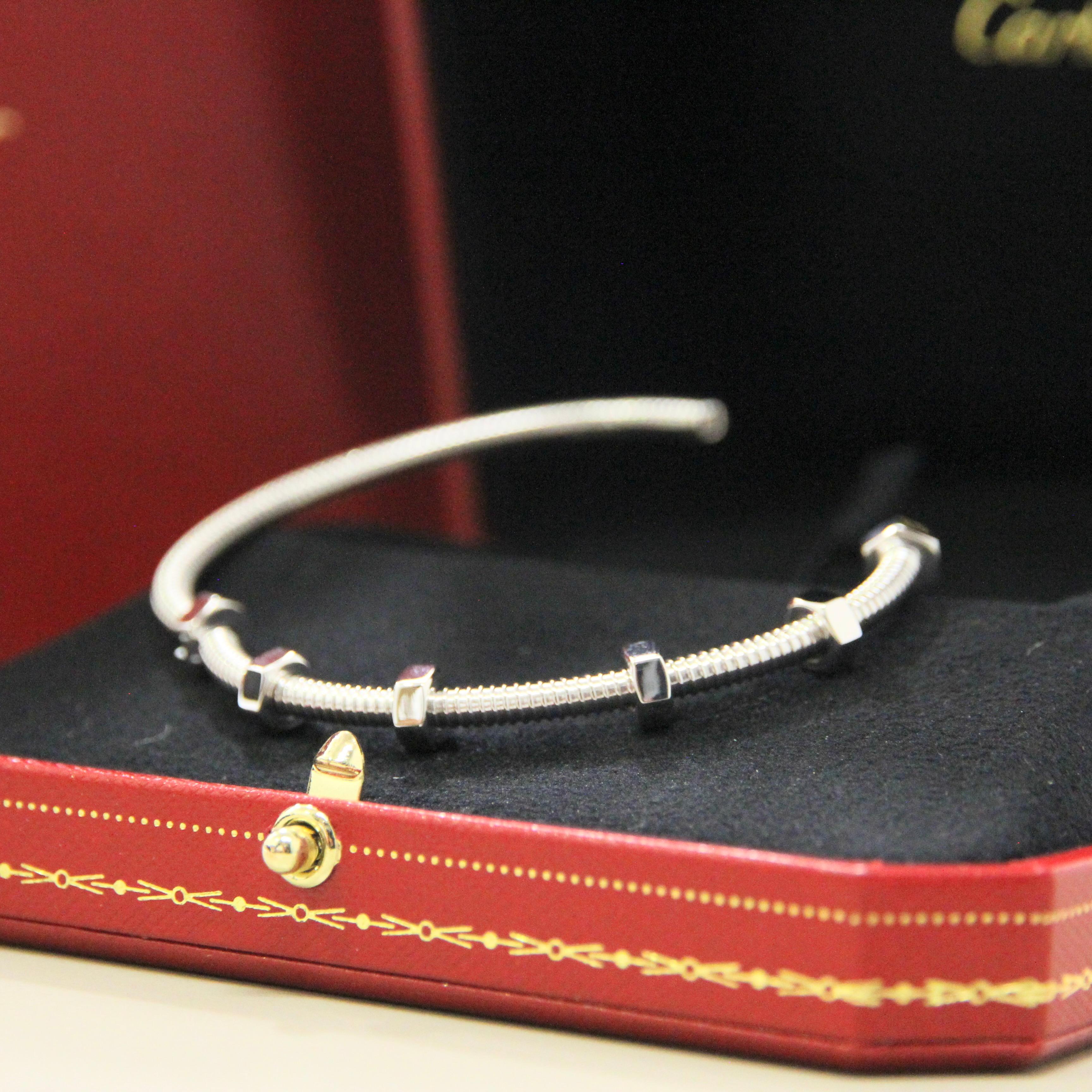 Cartier Ecrou De Cartier Nuts Bolts Armband 18k Weißgold für Damen oder Herren im Angebot
