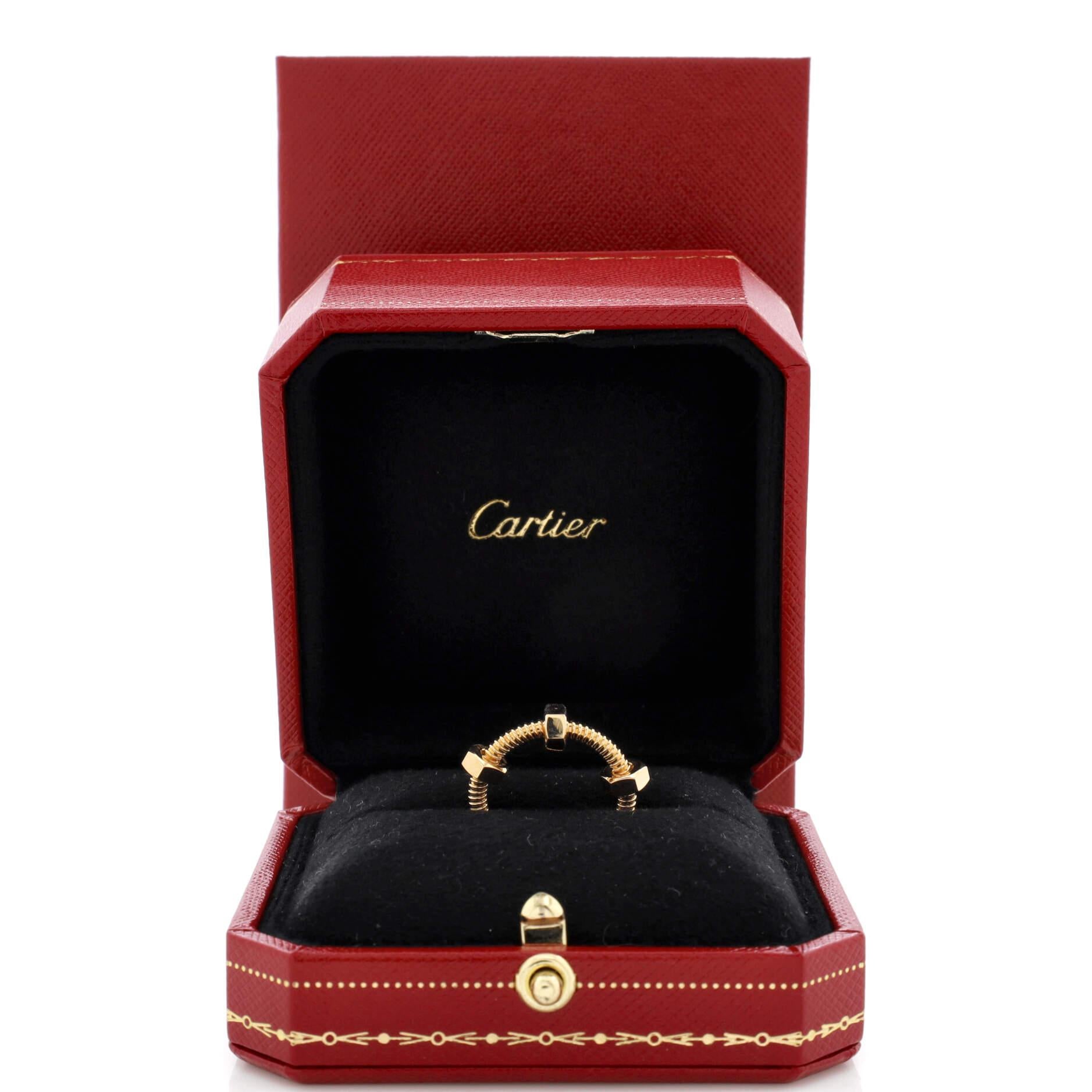 Condition: Great. Minor wear throughout.
Accessories:
Measurements: Size: 4.75 - 49, Width: 2.5 mm
Designer: Cartier
Model: Ecrou de Cartier Ring 18K Yellow Gold
Exterior Color: Yellow Gold
Item Number: 224637/5