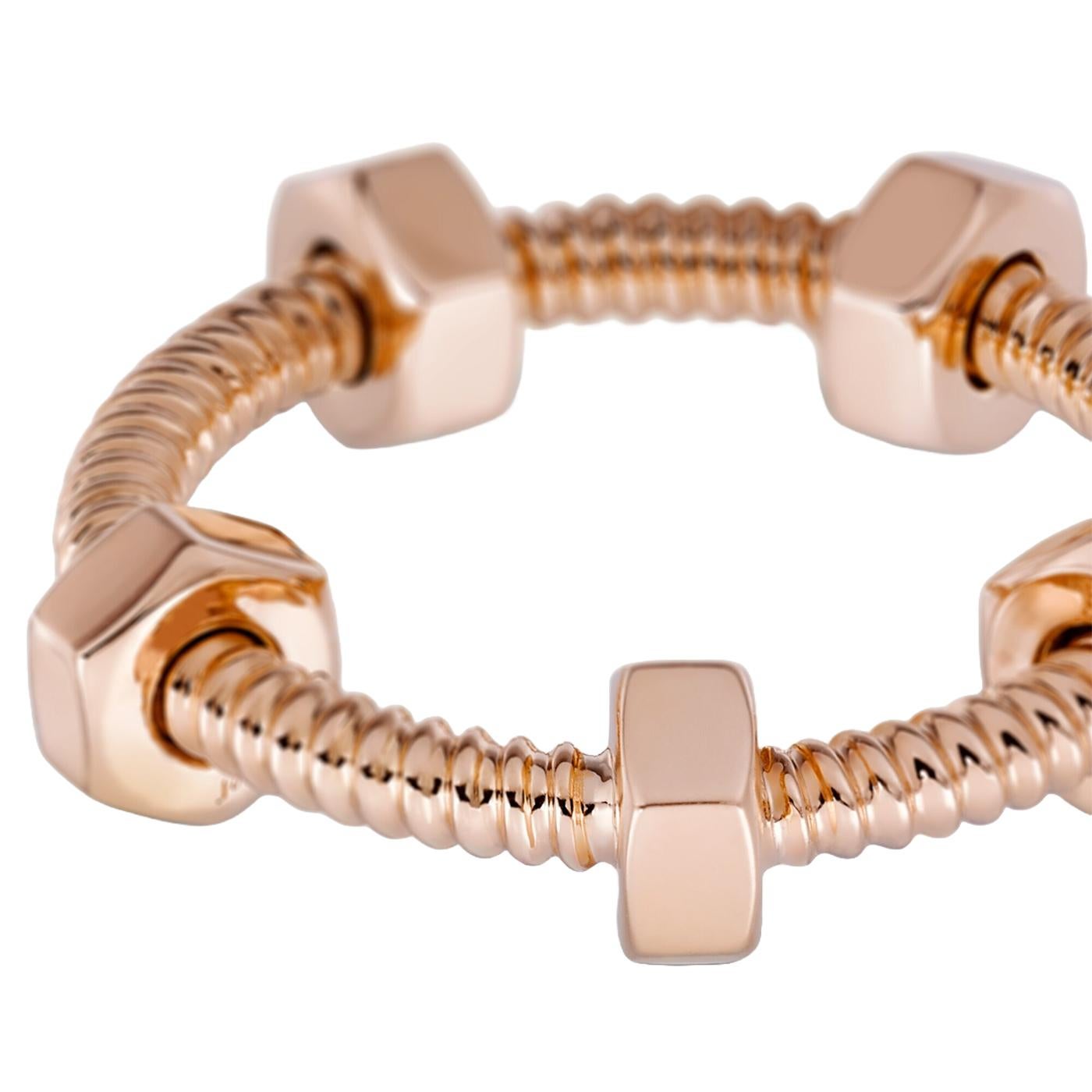 Anillo Cartier Ecrou de Cartier de oro rosa de 18 quilates talla 54 en Nuevo estado para la venta en Aventura, FL