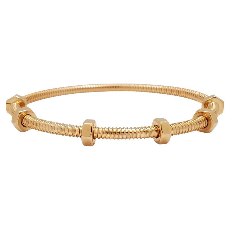 Cartier 'Ecrou de Cartier' Rose Gold Bracelet at 1stDibs | ecrou de cartier  bracelet, cartier ecrou bracelet, ecrou bangle