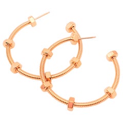 Cartier 'Ecrou de Cartier' Rose Gold Hoop Earrings