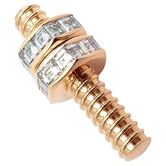 Cartier Ecrou Diamant Roségold Einzelner Ohrring / Anstecknadelbrosche