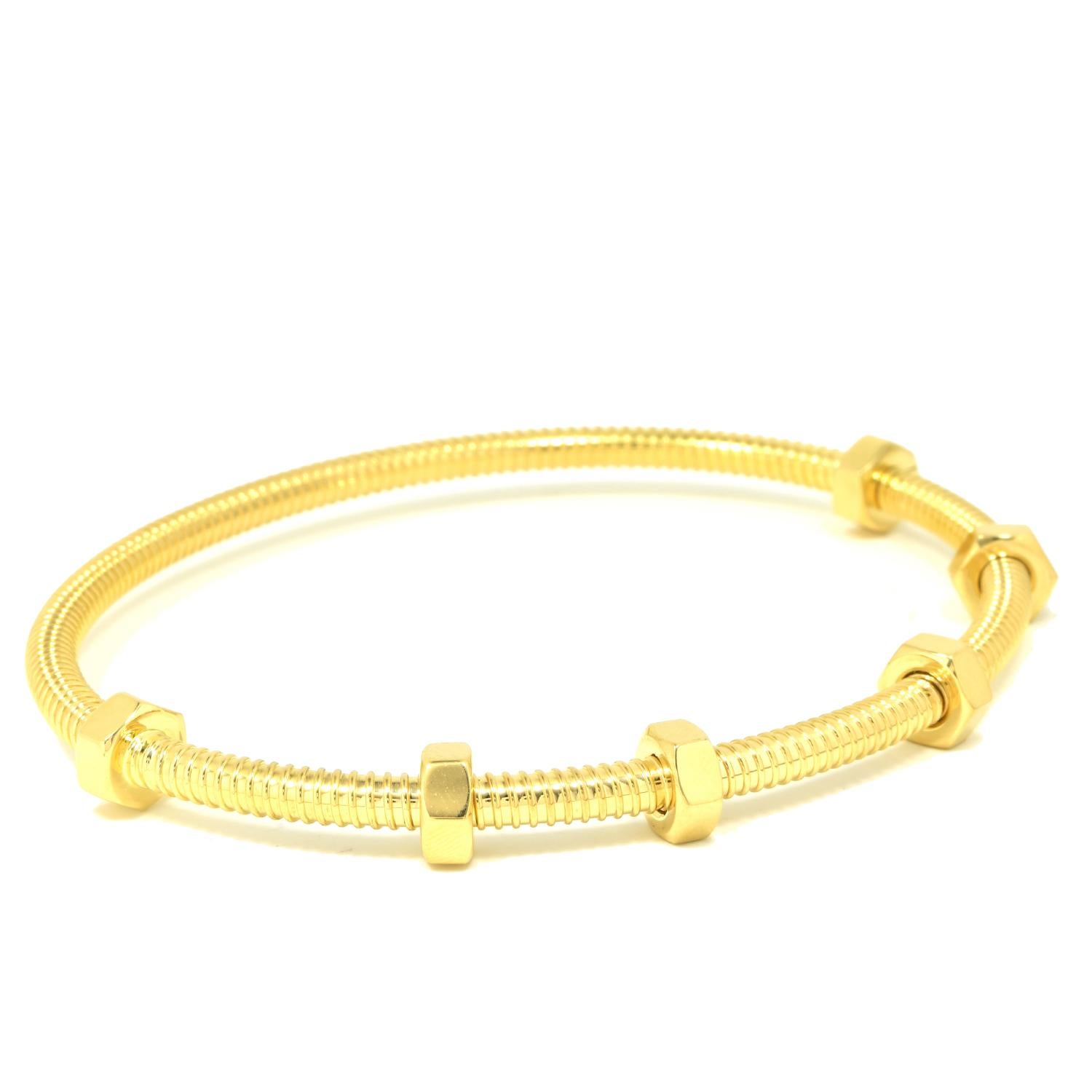 Cartier Ecrou in 18 Karat Yellow Gold In Excellent Condition In Miami, FL