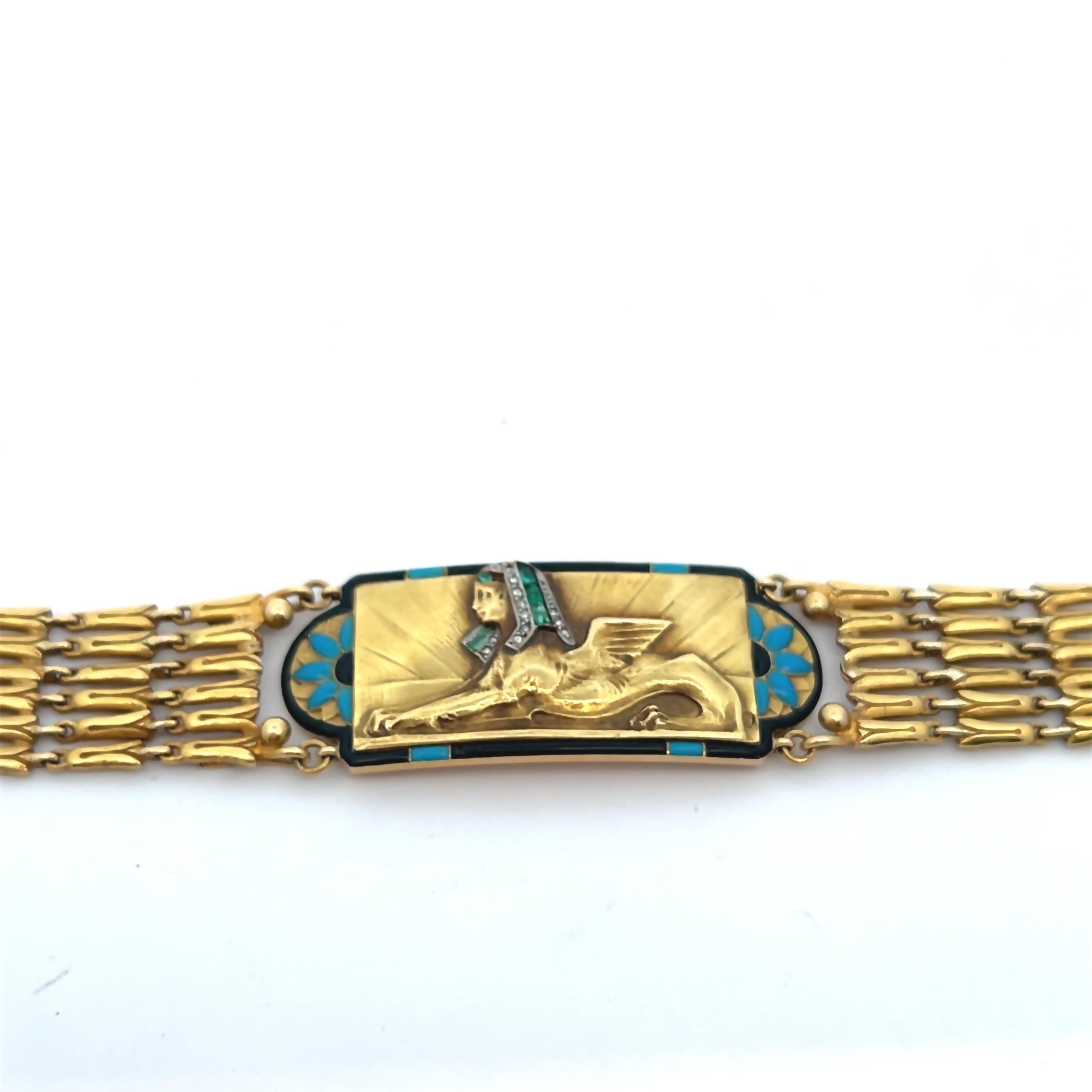 Cartier Egyptian Revival Bracelet For Sale 5