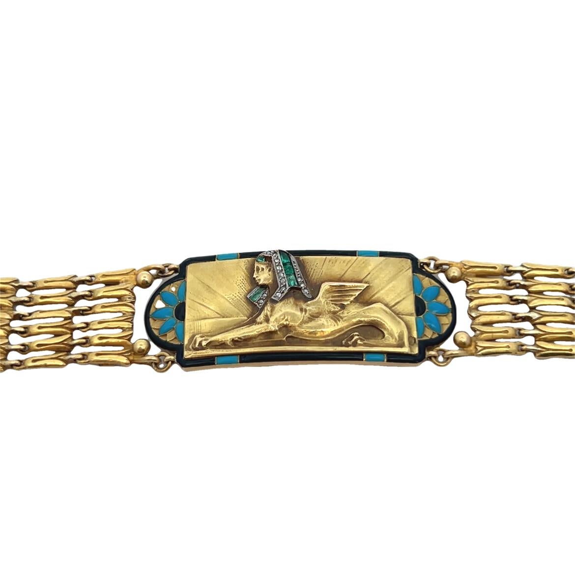 Cartier Egyptian Revival Bracelet For Sale 7