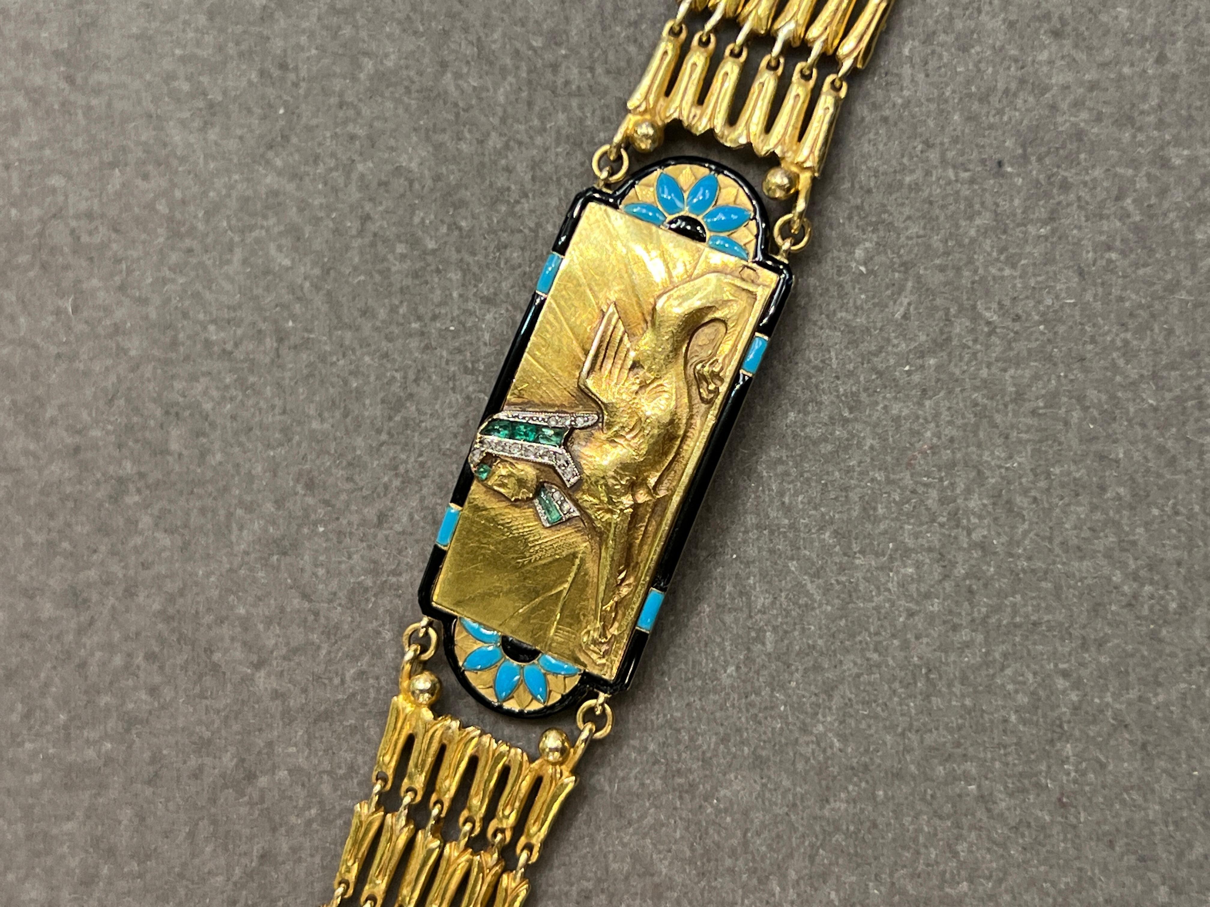 Cartier Egyptian Revival Bracelet For Sale 4