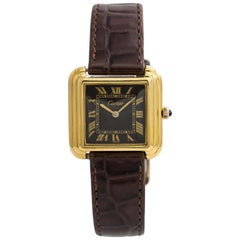 Cartier Electroplated Carre Women's Vintage Hand Winding Watch Gold-Plated