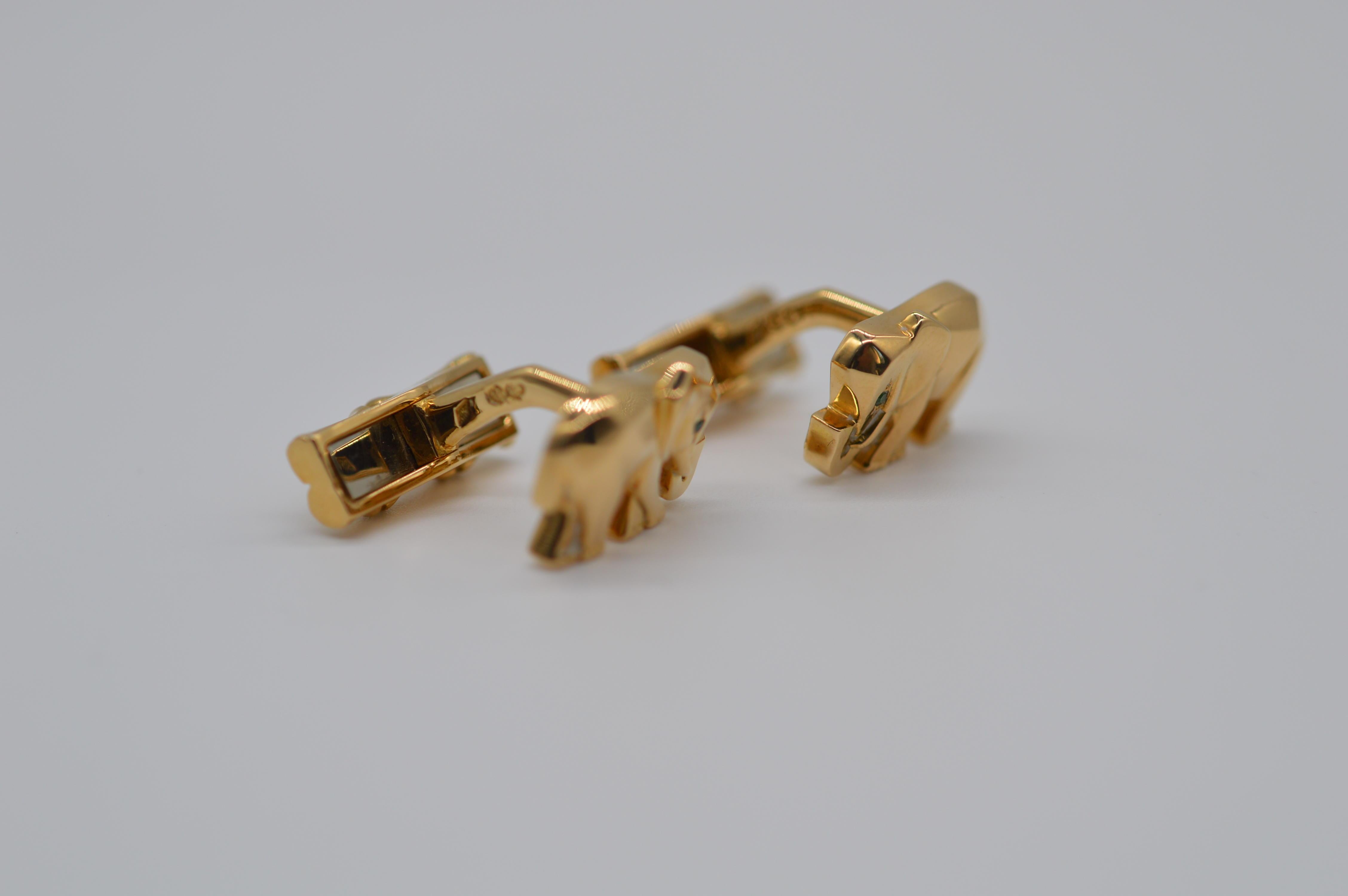 18kt gold baby elephant cufflinks