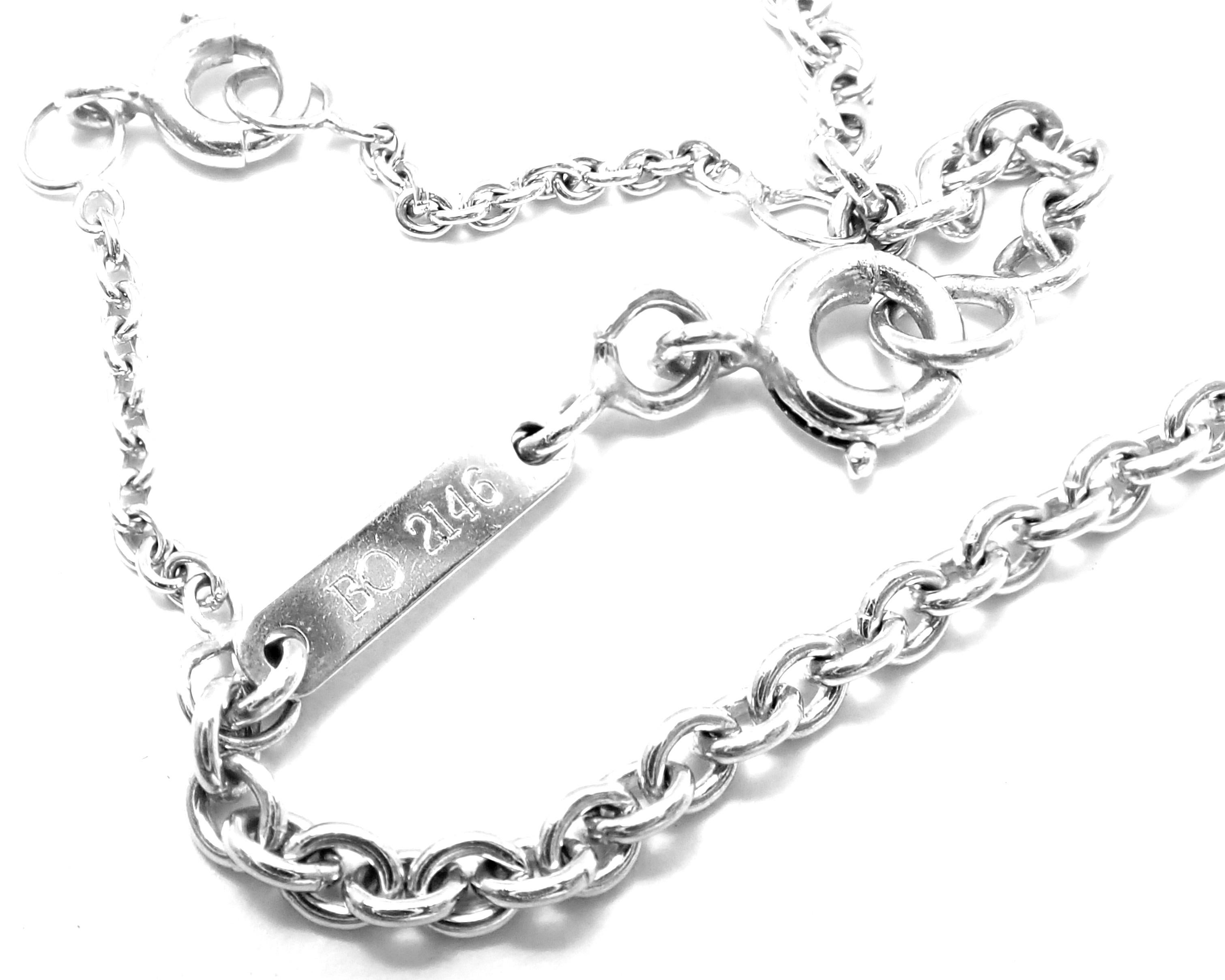 Brilliant Cut Cartier Elephant Diamond Emerald White Gold Pendant Chain Necklace