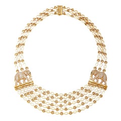 Cartier Elephant Diamond Necklace