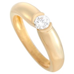 Cartier Ellipse 18K Yellow Gold 0.30 Ct Diamond Ring