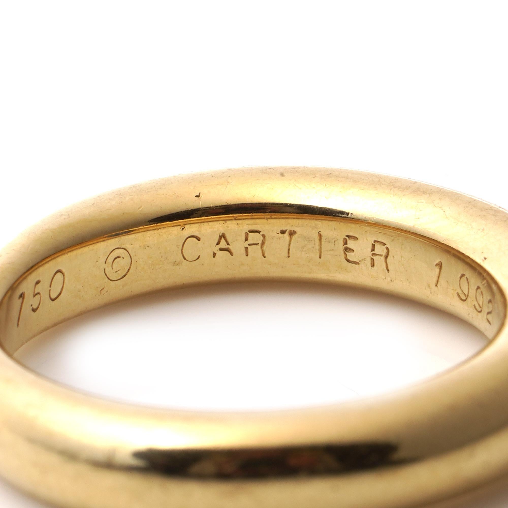 Cartier Ellipse Collection 18k Gold Band Ring with 0.40 cts. of Sapphire  For Sale 2
