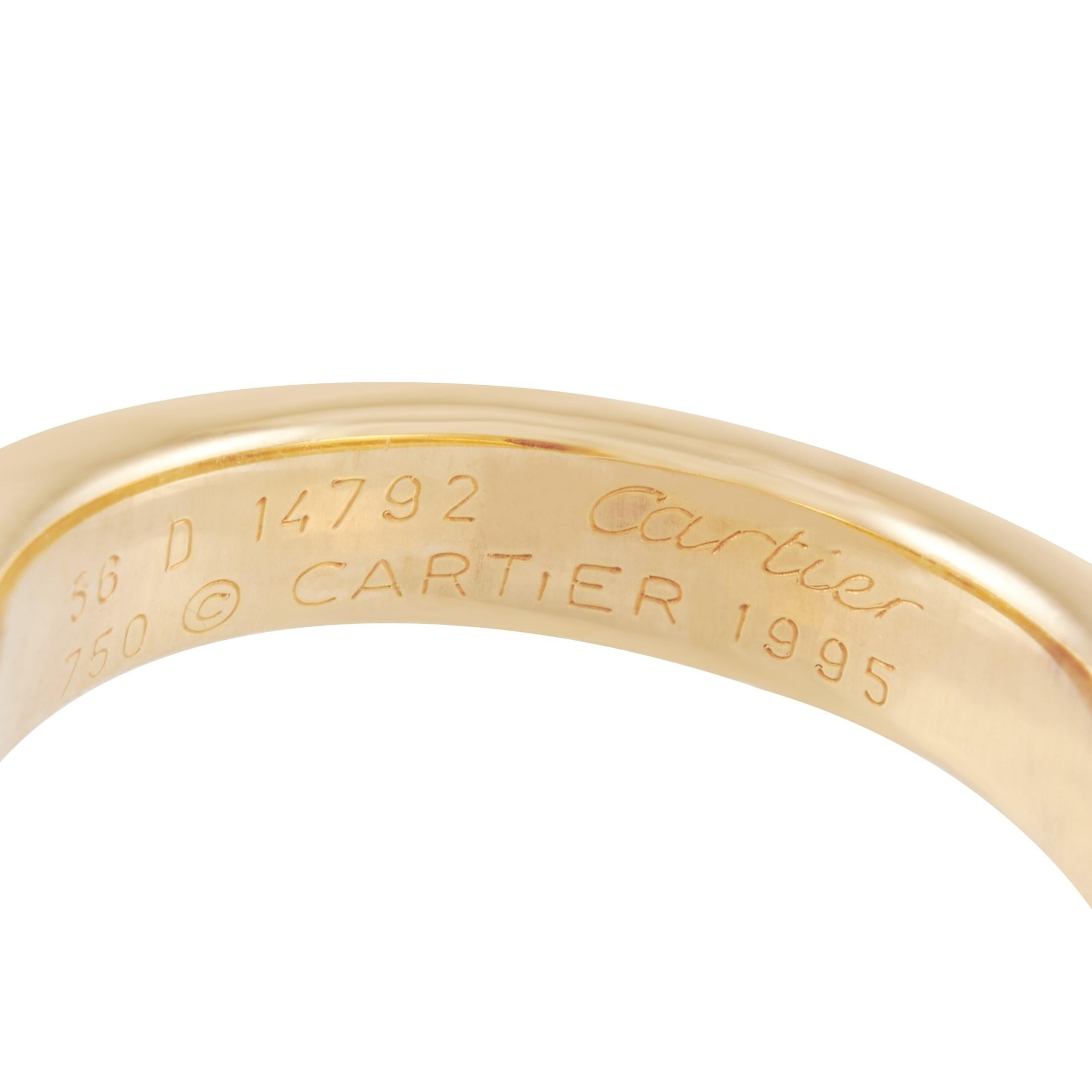 Mixed Cut Cartier Ellipse Deux Tetes Croisees 18 Karat Yellow Gold Ruby Bypass Ring
