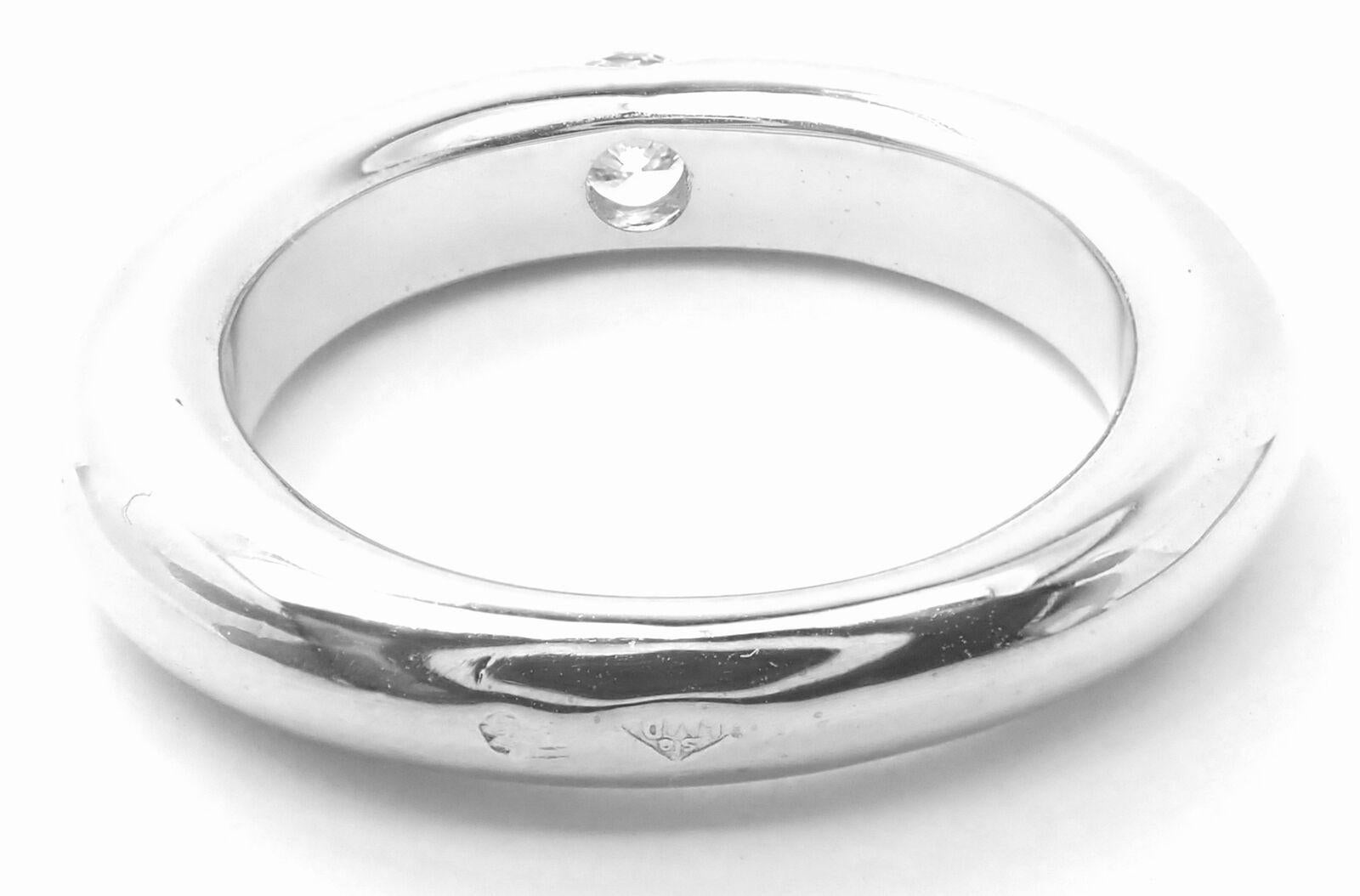 Brilliant Cut Cartier Ellipse Diamond White Gold Band Ring For Sale