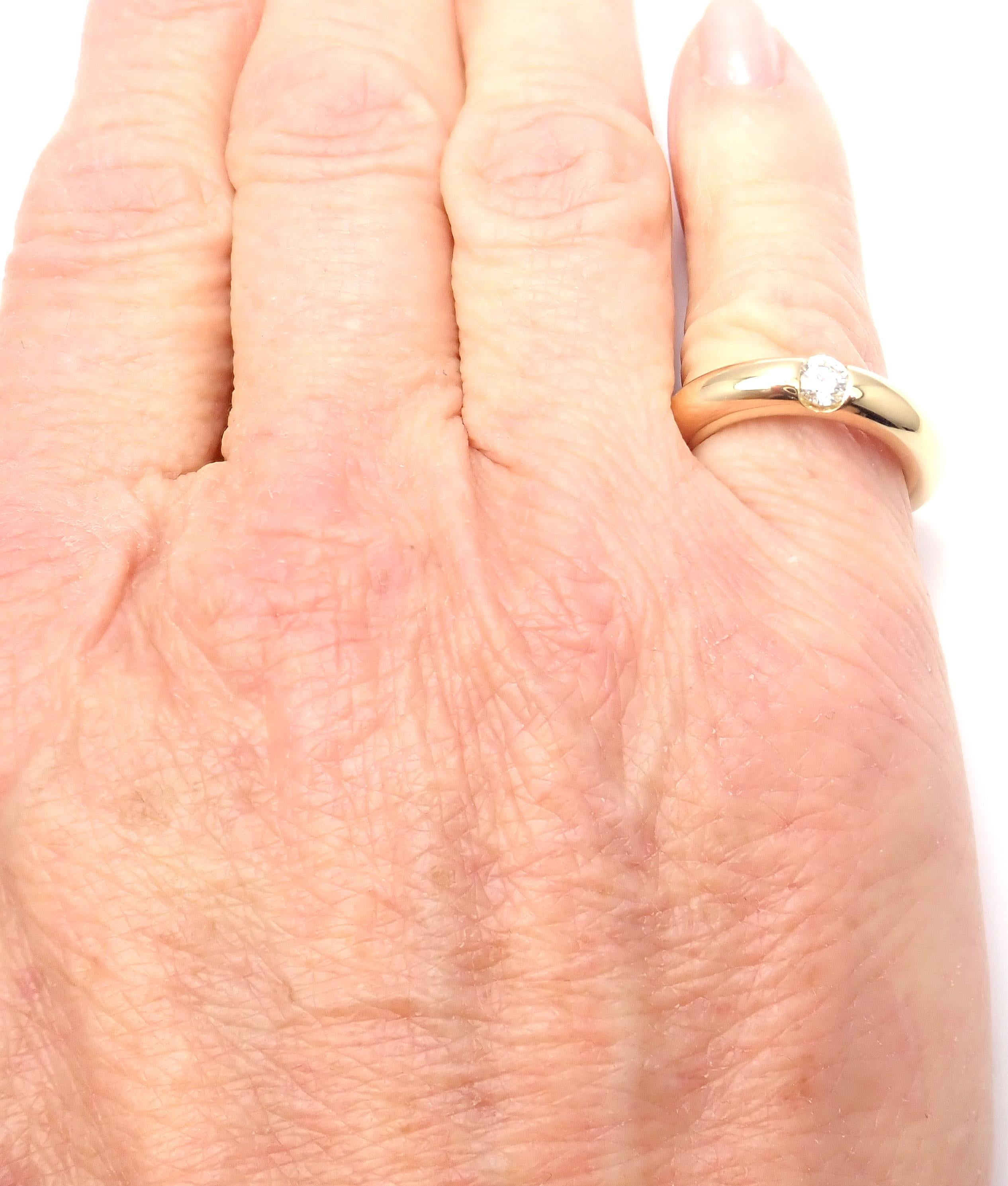 Cartier Ellipse Diamond Yellow Gold Band Ring 3