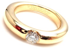 Cartier Ellipse Diamond Yellow Gold Band Ring