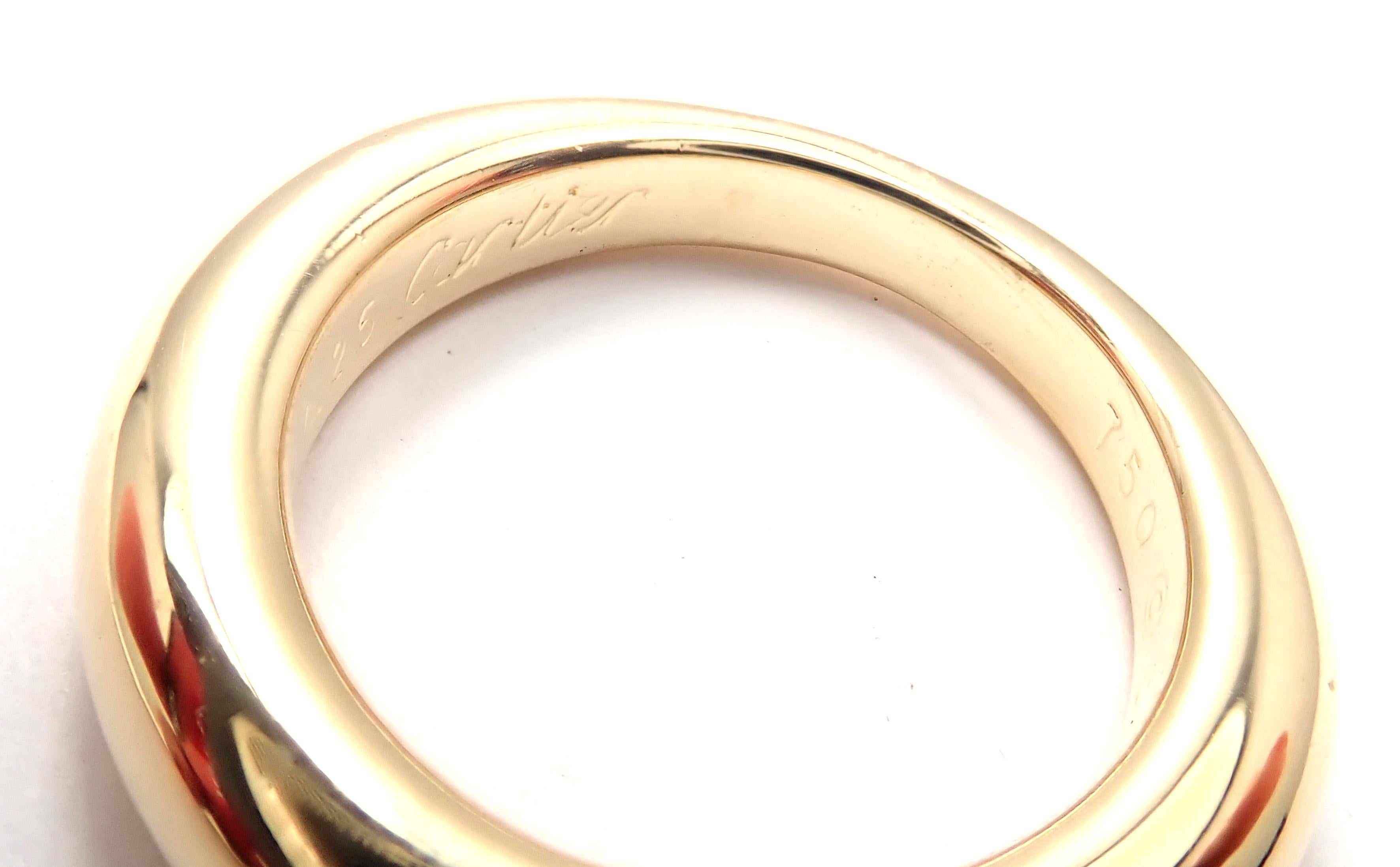 Cartier Ellipse Diamond Yellow Gold Band Ring 1