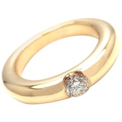 Cartier Ellipse Diamond Yellow Gold Band Ring