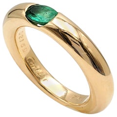 Cartier 'Ellipse' Gold and Emerald Ring