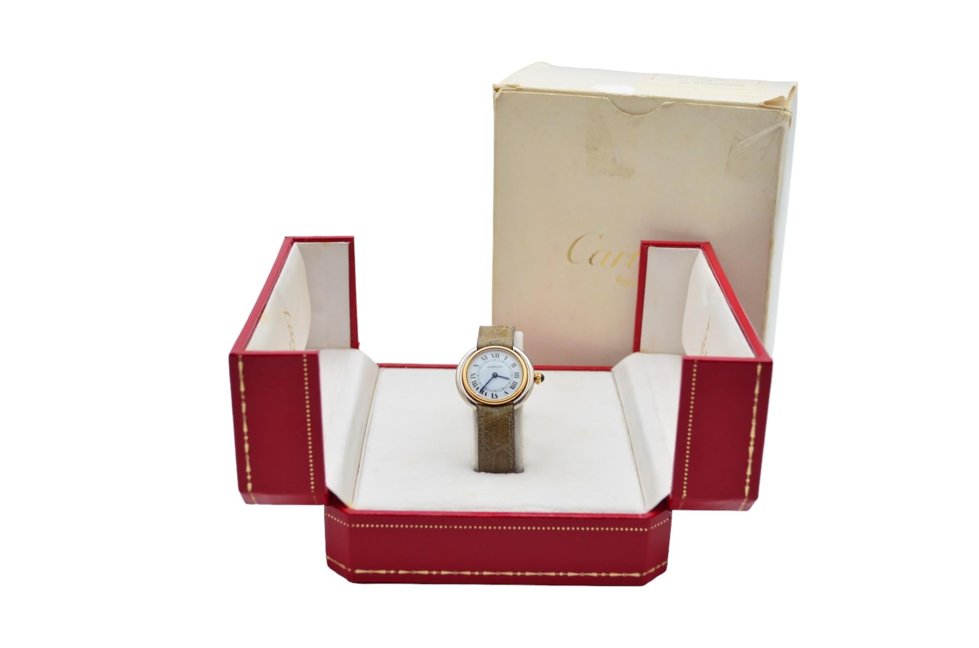 The watch is in a very good condition, it has professional polish and it’s working well. The total length of the bracelet (case+bracelet) is between 13-16cm. The leather strap is not original. It shows slight signs of wear. The watch comes with the