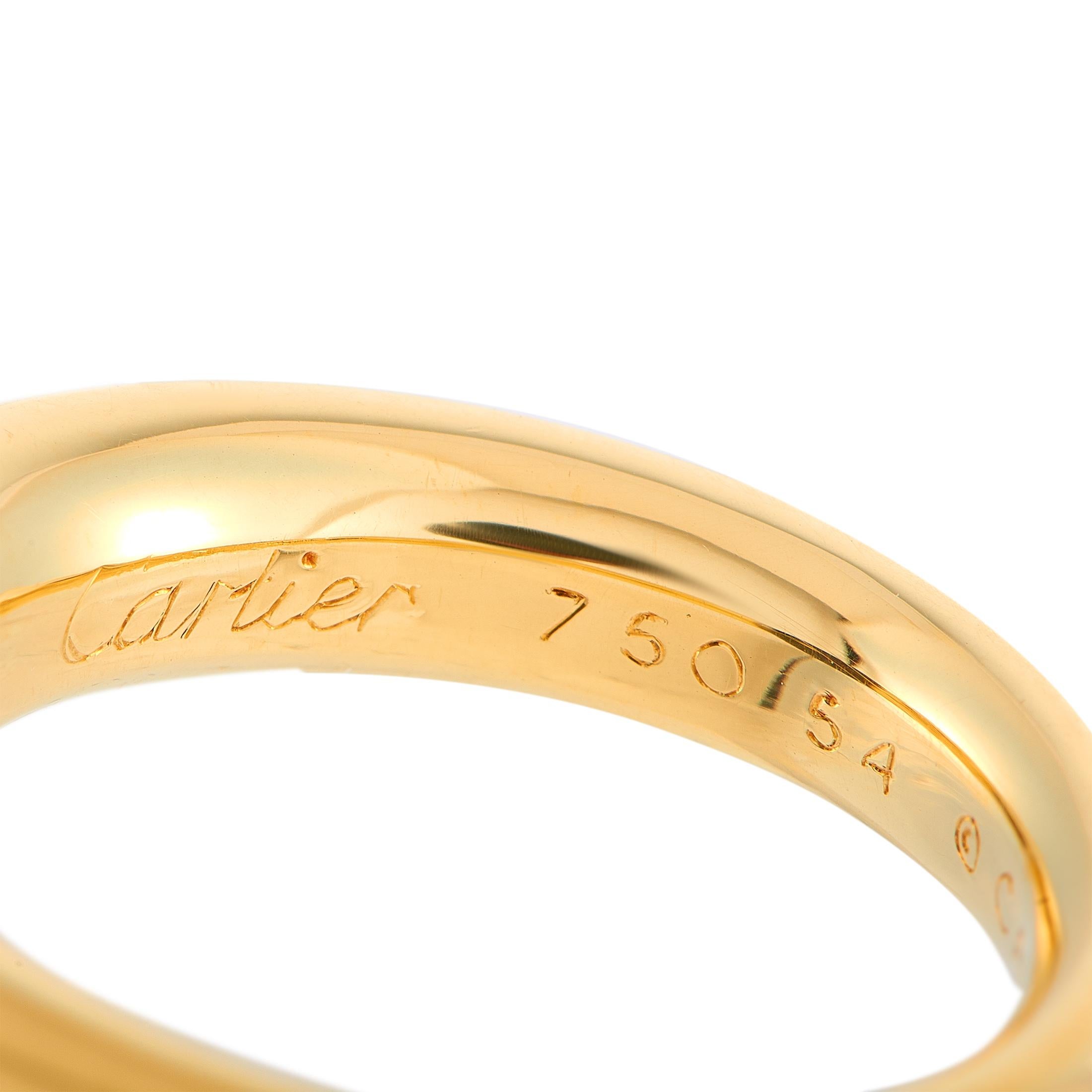 Women's Cartier Ellipse Onyx Yellow Gold Ring
