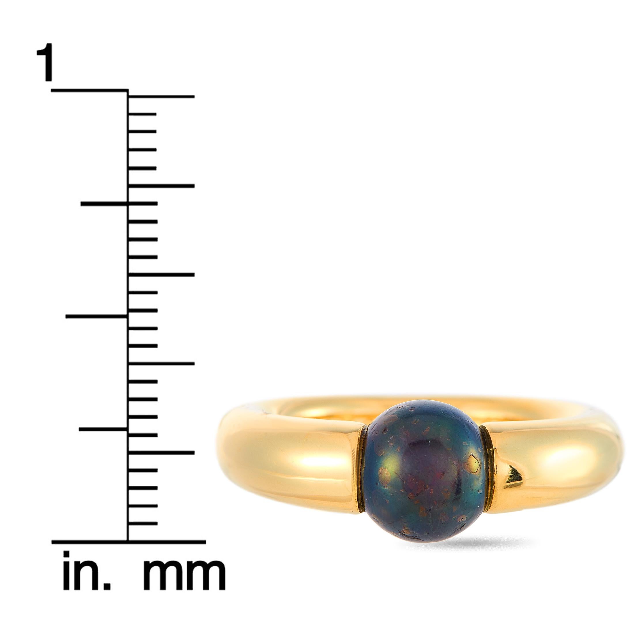 Cartier Ellipse Onyx Yellow Gold Ring 3