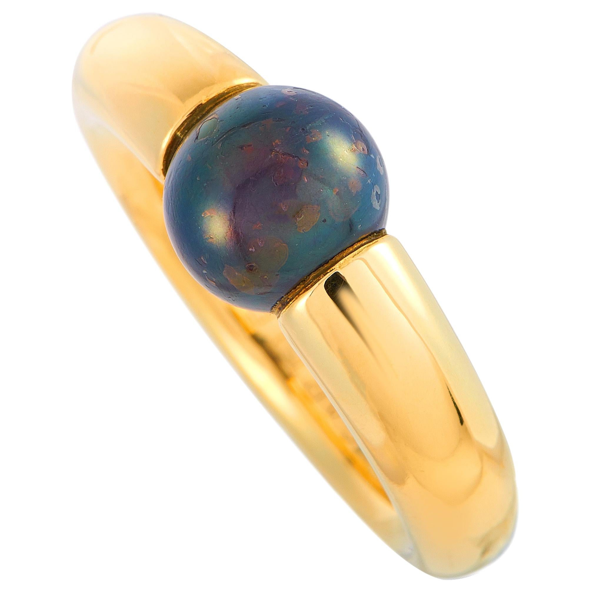 Cartier Ellipse Onyx Yellow Gold Ring
