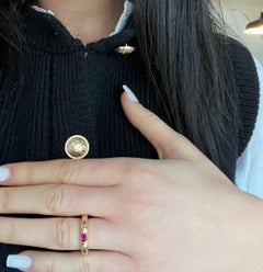 Cartier Ellipse Oval Ruby Yellow Gold 18 Carats Ring