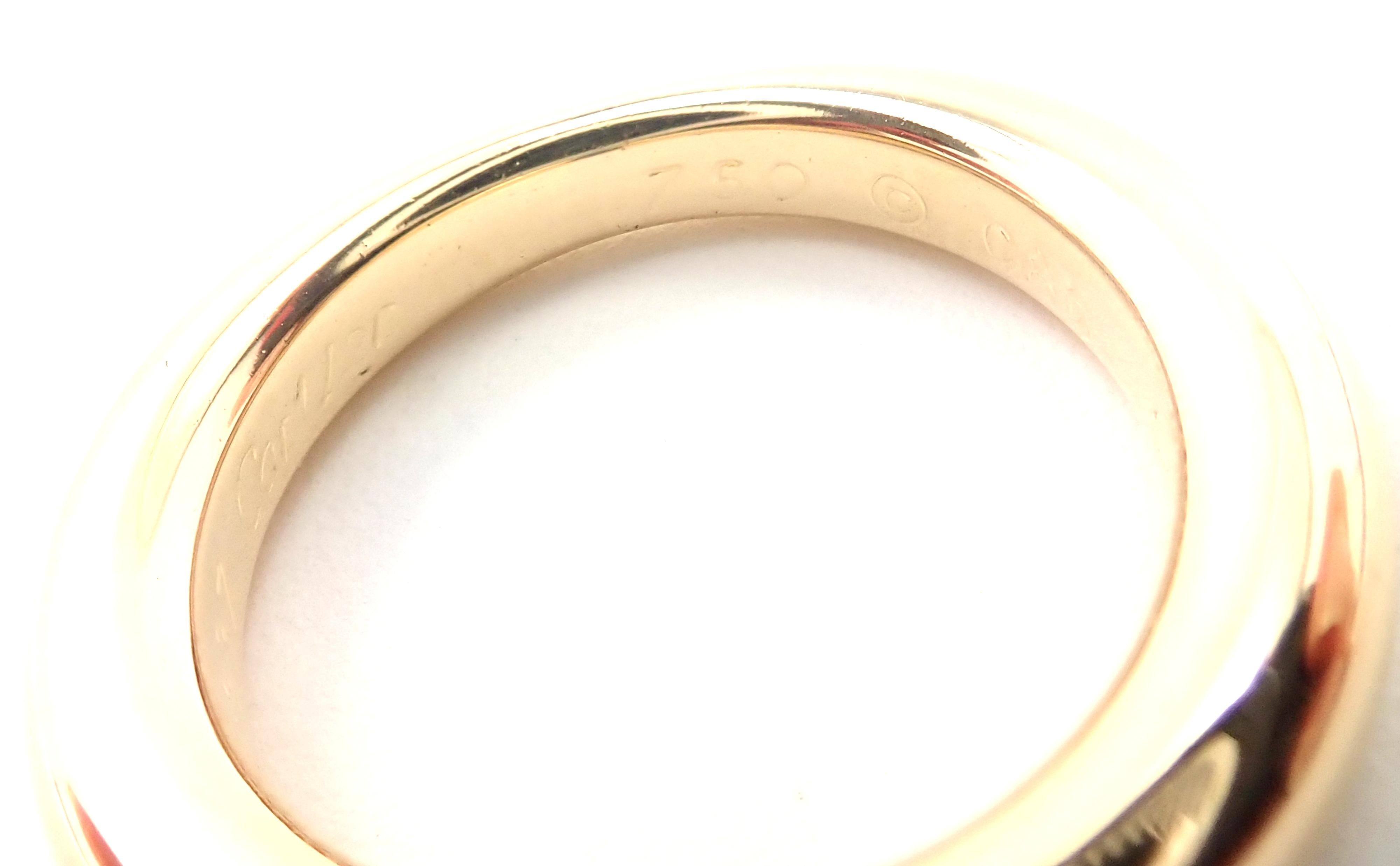 Women's or Men's Cartier Ellipse Sapphire Yellow Gold Band Ring