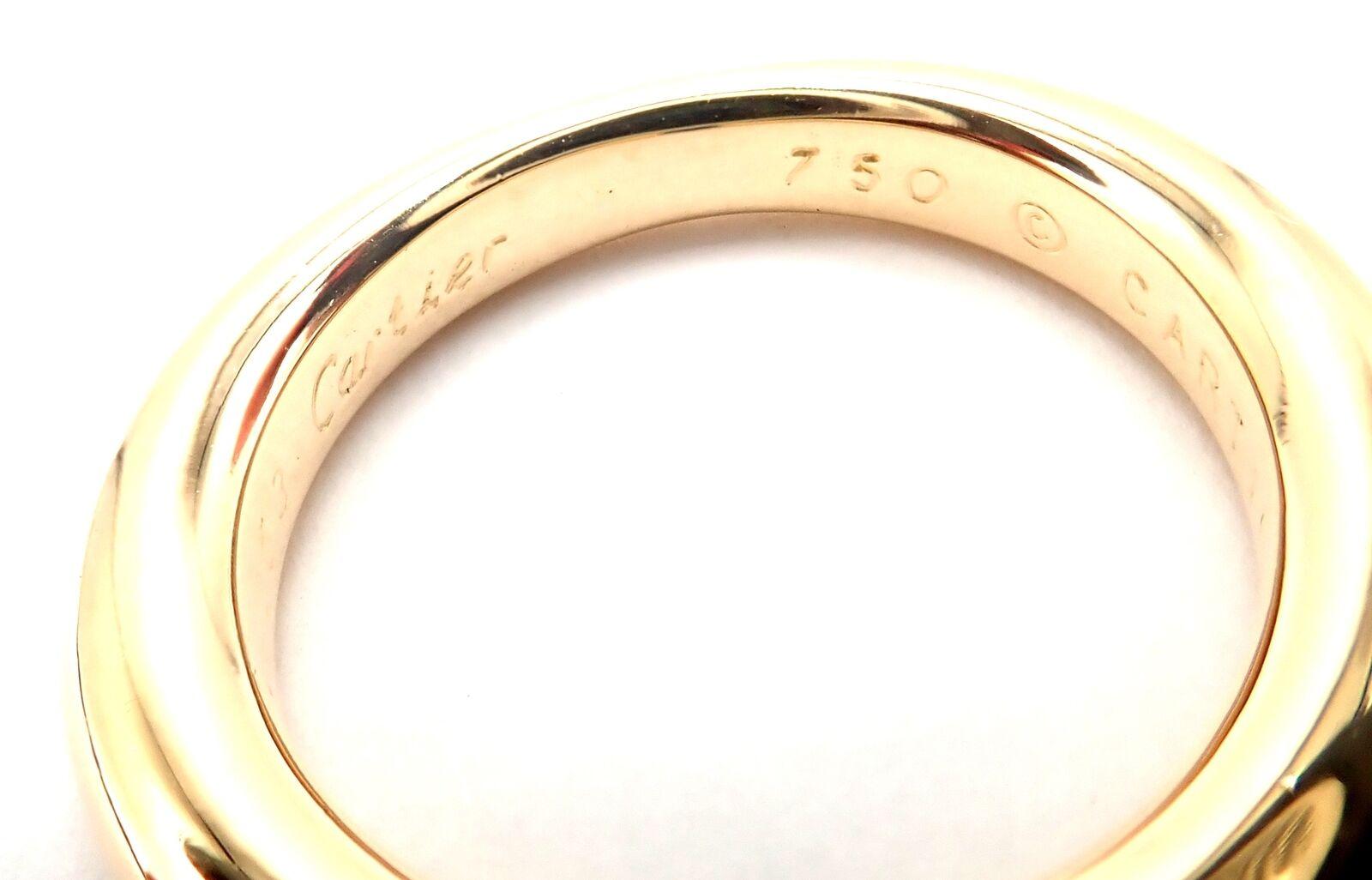 Cartier Ellipse Sapphire Yellow Gold Band Ring 1