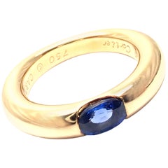 Cartier Ellipse Sapphire Yellow Gold Band Ring