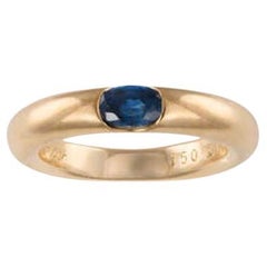 Cartier Ellipse Sapphire Yellow Gold Band Ring