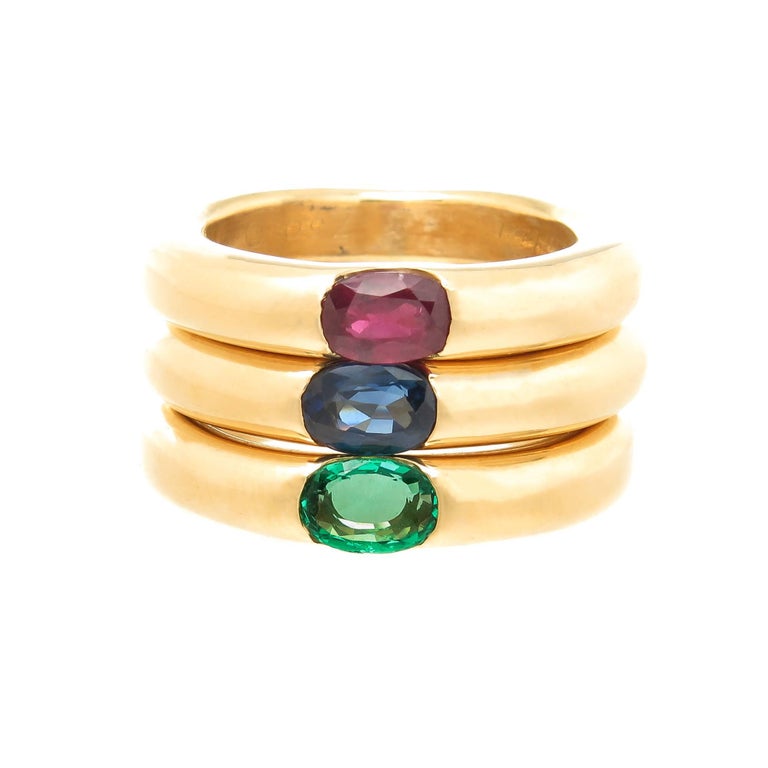 cartier gold stacking rings