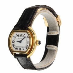 Cartier Ellipse18 Karat Yellow Gold Quartz Ladies Watch with Papers