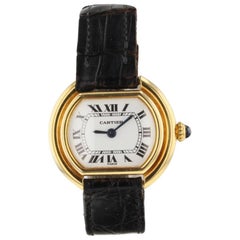 Cartier Ellipse18 Karat Yellow Gold Quartz Ladies Watch with Papers