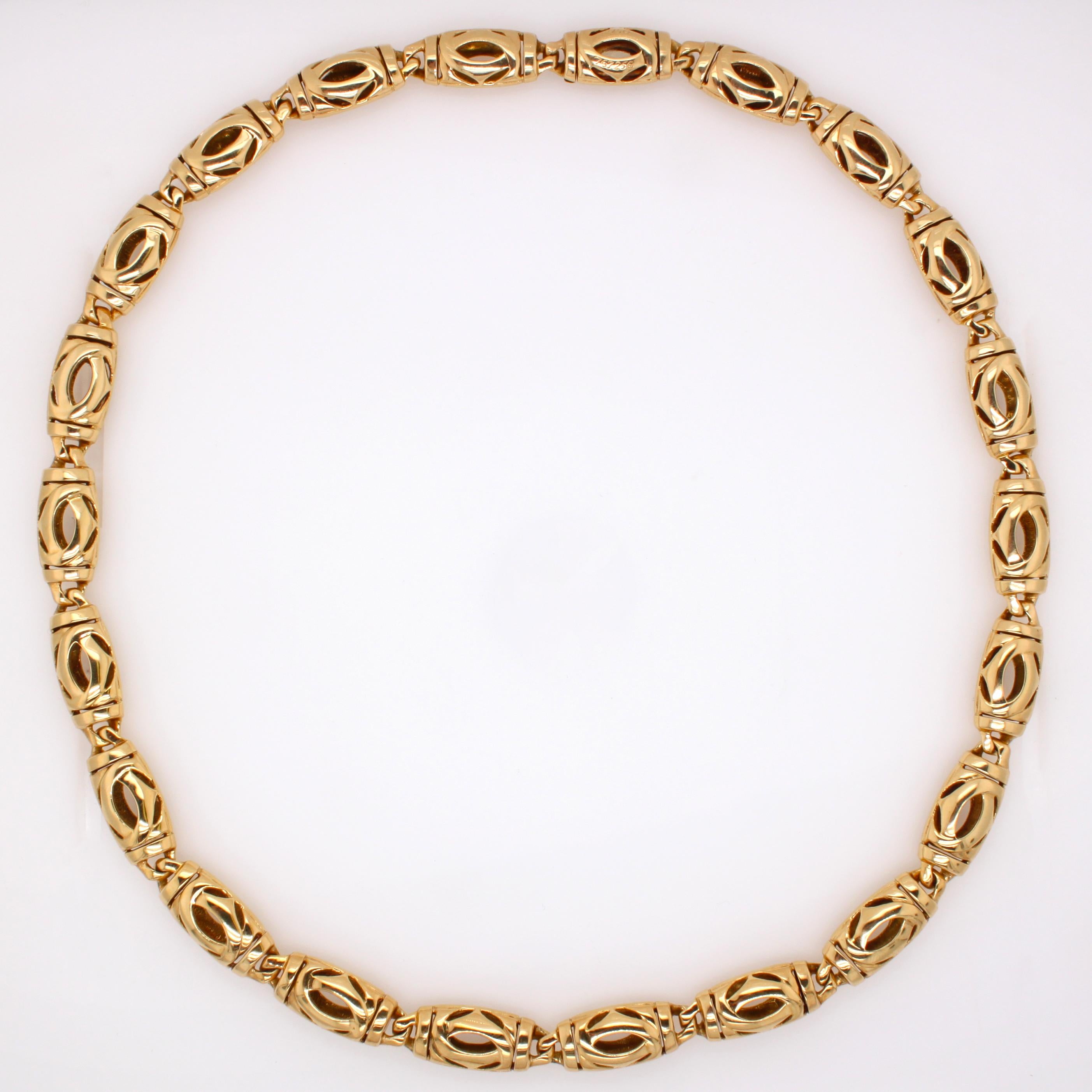 Cartier Emblem 18 Karat Gold Kette Halskette 1