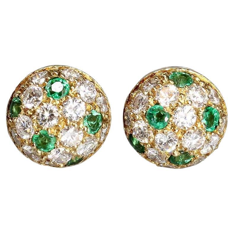Introducing the Cartier Emerald Diamond 18K Gold Earrings—a breathtaking testament to the union of nature's finest treasures with Cartier's unparalleled craftsmanship. These exquisite earrings are an embodiment of opulence, sophistication, and the